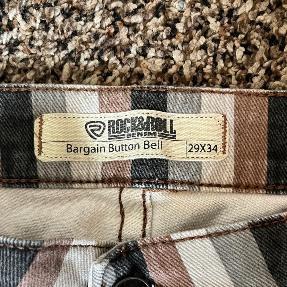 Rock & Roll Cowgirl Brown and Black Flare Jeans